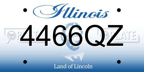 4466QZ Illinois License Plate