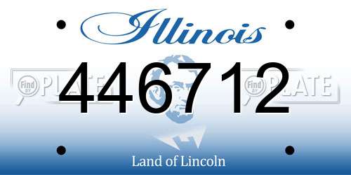 446712 Illinois License Plate