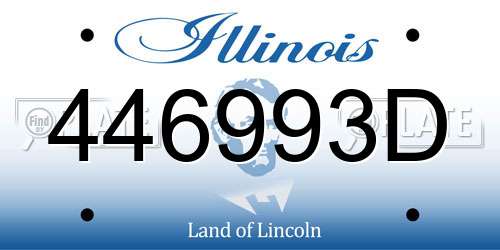 446993D Illinois License Plate