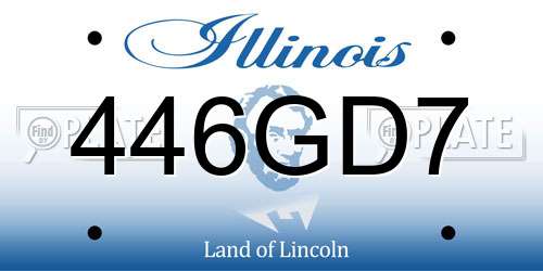 446GD7 Illinois License Plate