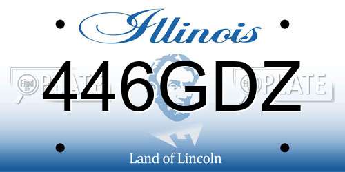446GDZ Illinois License Plate