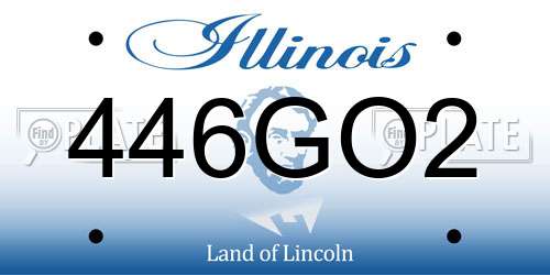446GO2 Illinois License Plate