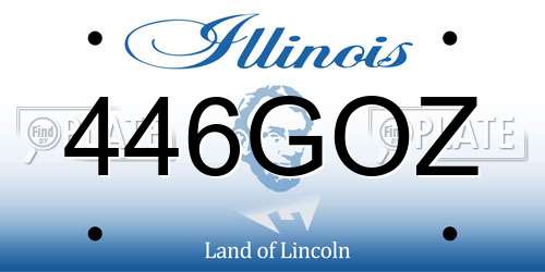 446GOZ Illinois License Plate