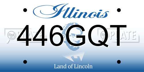 446GQT Illinois License Plate