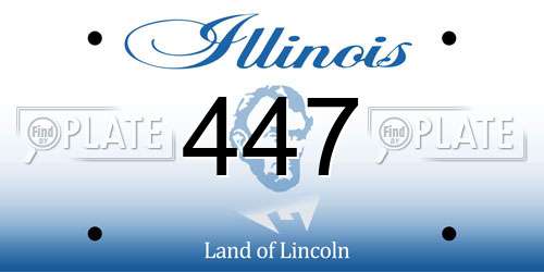 447 Illinois License Plate