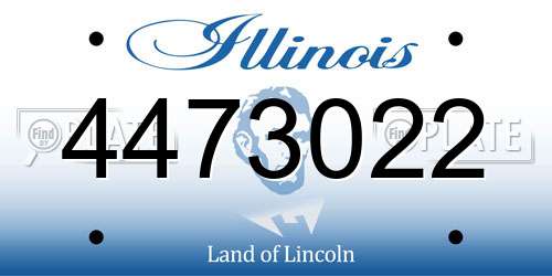 4473022 Illinois License Plate