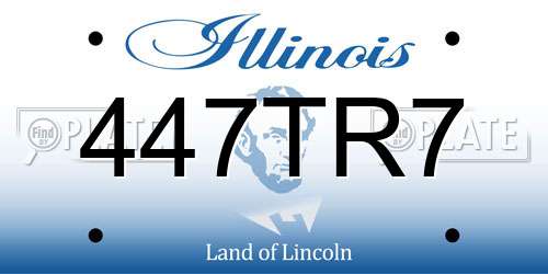 447TR7 Illinois License Plate