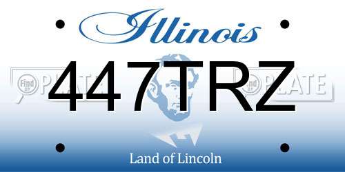447TRZ Illinois License Plate