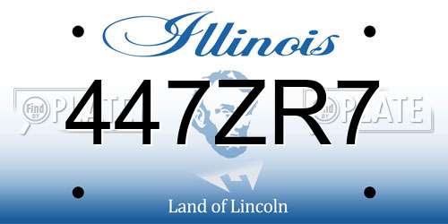 447ZR7 Illinois License Plate