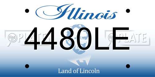 4480LE Illinois License Plate