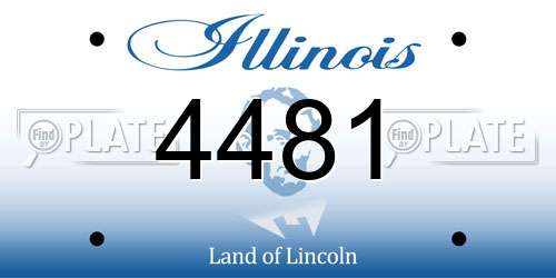 4481 Illinois License Plate