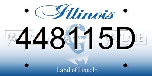 448115D Illinois License Plate