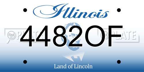 4482OF Illinois License Plate