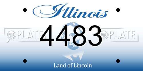 4483 Illinois License Plate