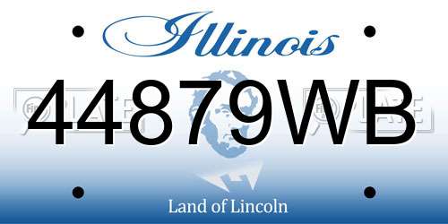 44879WB Illinois License Plate