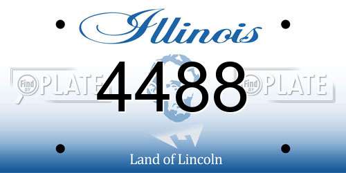 4488 Illinois License Plate