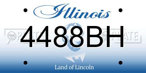 4488BH Illinois License Plate