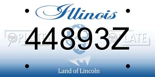 44893Z Illinois License Plate
