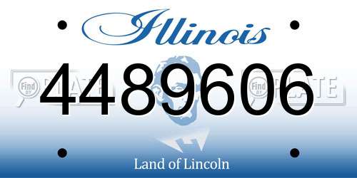 4489606 Illinois License Plate