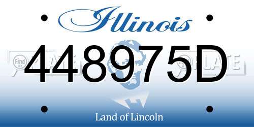 448975D Illinois License Plate