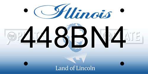448BN4 Illinois License Plate