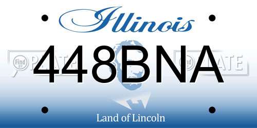 448BNA Illinois License Plate