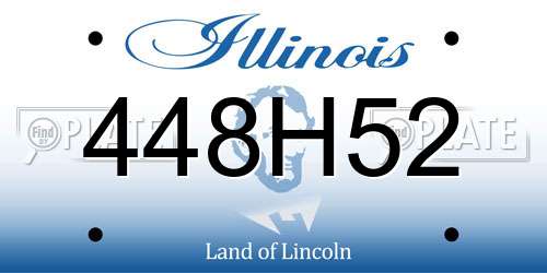 448H52 Illinois License Plate