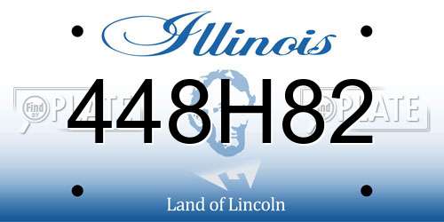 448H82 Illinois License Plate