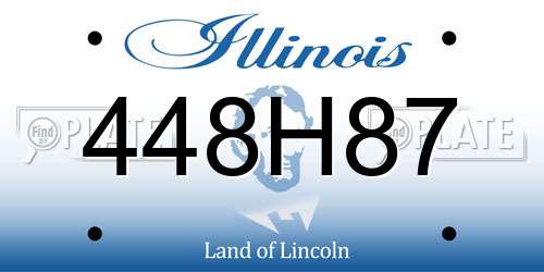 448H87 Illinois License Plate