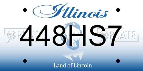 448HS7 Illinois License Plate