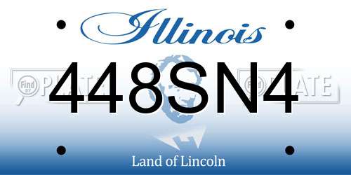 448SN4 Illinois License Plate