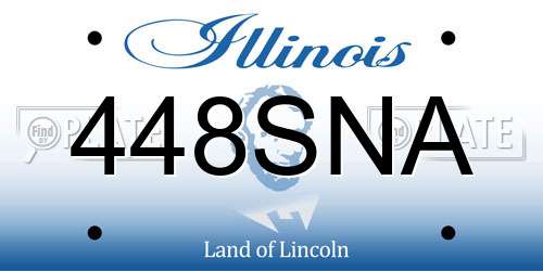 448SNA Illinois License Plate