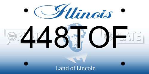 448TOF Illinois License Plate
