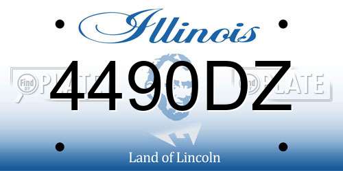 4490DZ Illinois License Plate