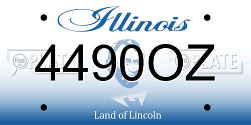 4490OZ Illinois License Plate