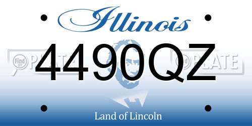 4490QZ Illinois License Plate