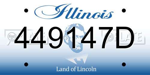 449147D Illinois License Plate