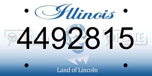 4492815 Illinois License Plate