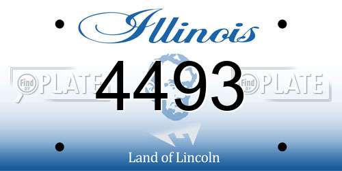 4493 Illinois License Plate