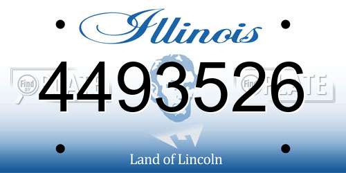 4493526 Illinois License Plate