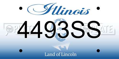 4493SS Illinois License Plate