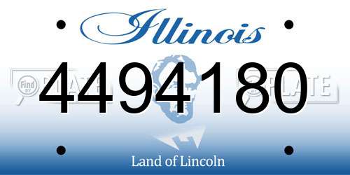 4494180 Illinois License Plate