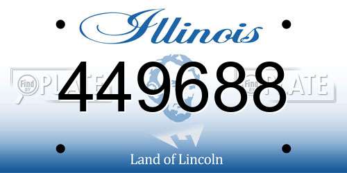449688 Illinois License Plate