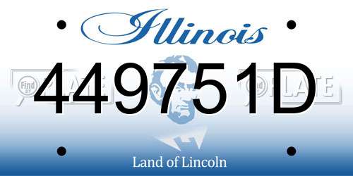 449751D Illinois License Plate