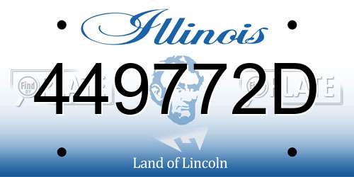 449772D Illinois License Plate
