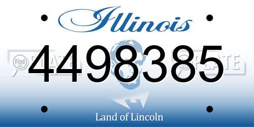 4498385 Illinois License Plate