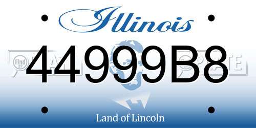 44999B8 Illinois License Plate
