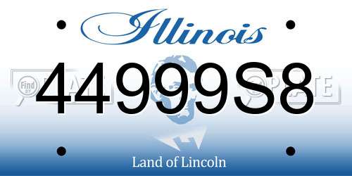 44999S8 Illinois License Plate
