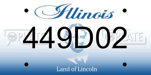 449D02 Illinois License Plate