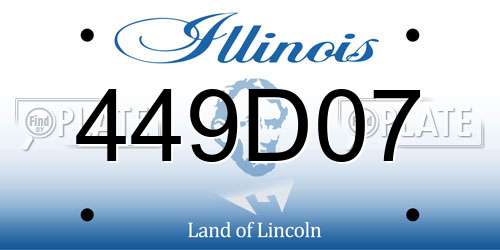 449D07 Illinois License Plate
